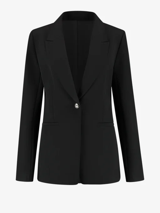 Aansluitende blazer met glitter studs