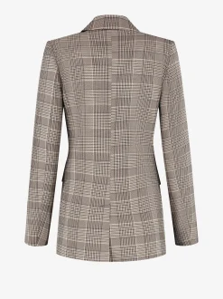 Aansluitende geruite blazer