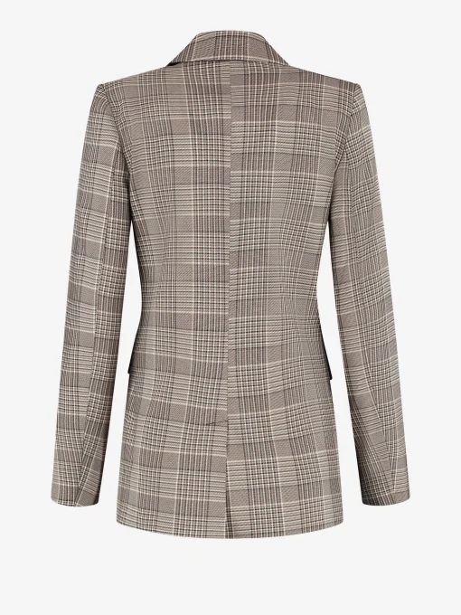 Aansluitende geruite blazer
