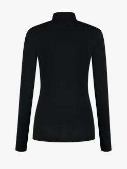 Aansluitende top met logo patch en col