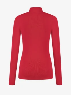 Aansluitende top met logo patch en col