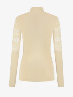 Aansluitende top met logo patroon en col