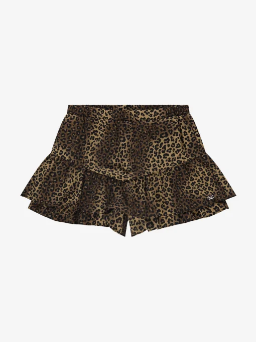 A-lijn skort met panterprint