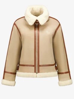 Alleen in de winkel - Lammy coat met contrast biezen