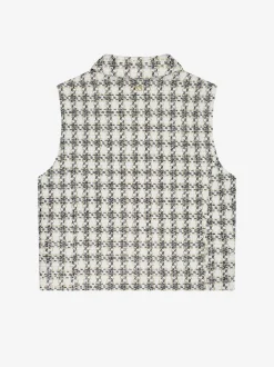 Blazer met tweed patroon