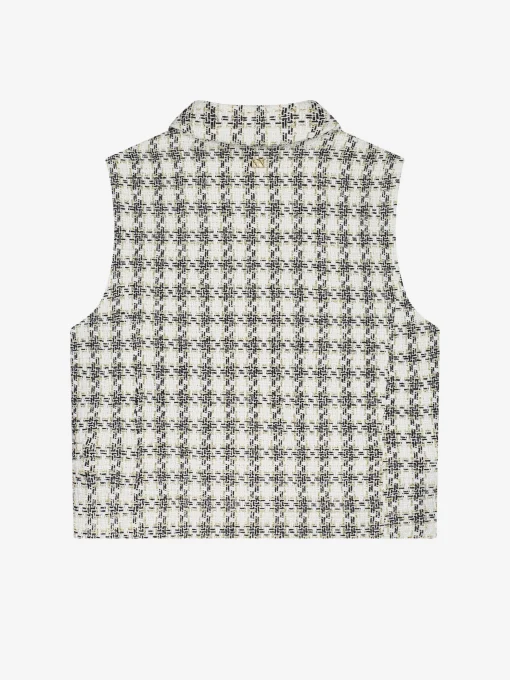 Blazer met tweed patroon