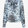 Bloemenprint blouse met ruches