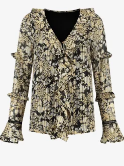 Bloemenprint blouse met ruches