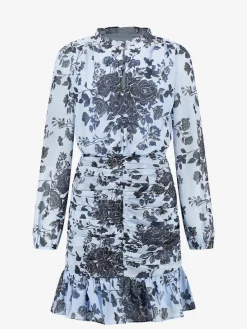 Bloemenprint jurk met ruches