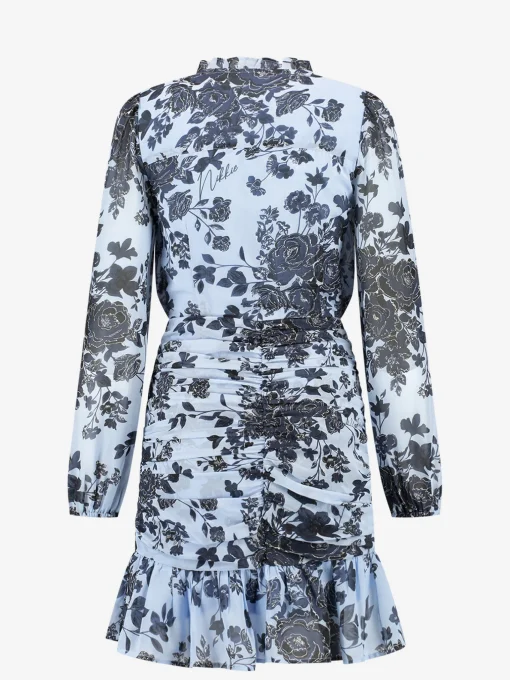 Bloemenprint jurk met ruches