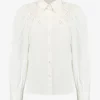Blouse met bloem detail