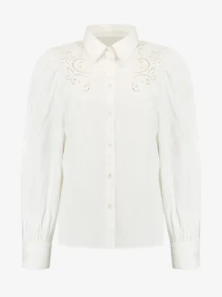 Blouse met bloem detail