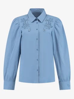 Blouse met bloem detail
