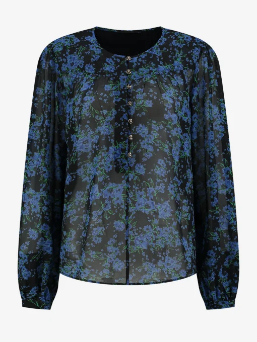 Blouse met bloemenprint