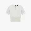 Blouse met broderie taille