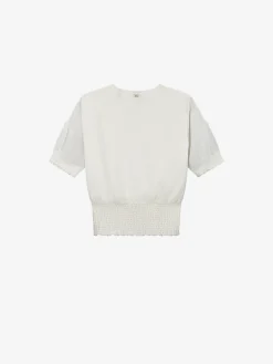 Blouse met broderie taille