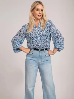 Blouse met dierenprint
