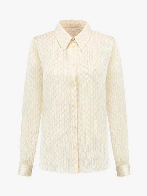 Blouse met logo patroon