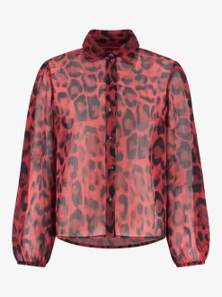 Blouse met luipaardprint