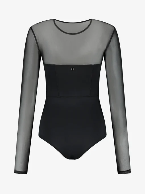 Body met mesh mouwen