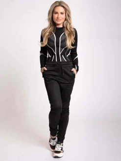 Broek met hoge taille en koordje