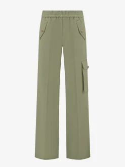 Broek met rechte pijpen en klapzakken