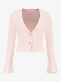 Cardigan met golvende mouwen