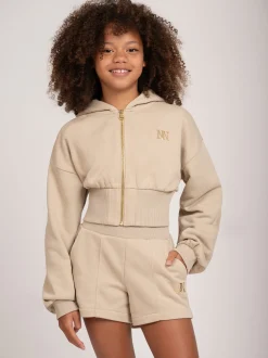 Cardigan met pailletten logo