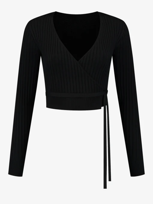 Cardigan met strikkoord