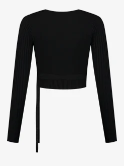 Cardigan met strikkoord