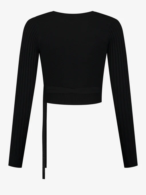 Cardigan met strikkoord
