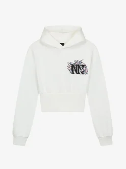 Cropped hoodie met logo