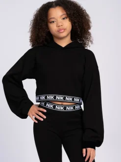 Cropped hoodie met NIK&NIK band