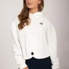 Cropped hoodie met ring