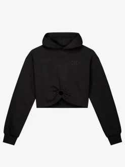 Cropped hoodie met ring