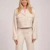 Cropped jacket met FH knopen