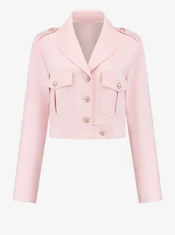 Cropped jacket met FH knopen
