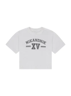 Cropped T-shirt met grafisch NIK&NIK logo
