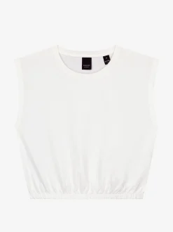 Cropped T-shirt met logo