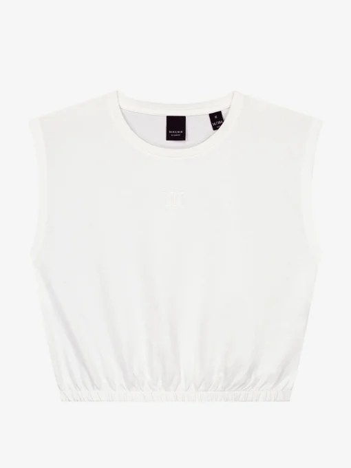 Cropped T-shirt met logo