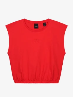 Cropped T-shirt met logo
