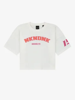 Cropped T-shirt met logo