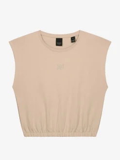 Cropped T-shirt met logo