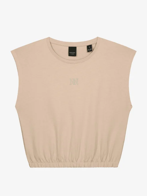 Cropped T-shirt met logo