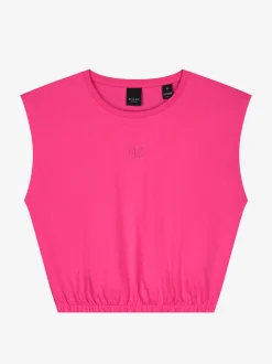 Cropped T-shirt met logo