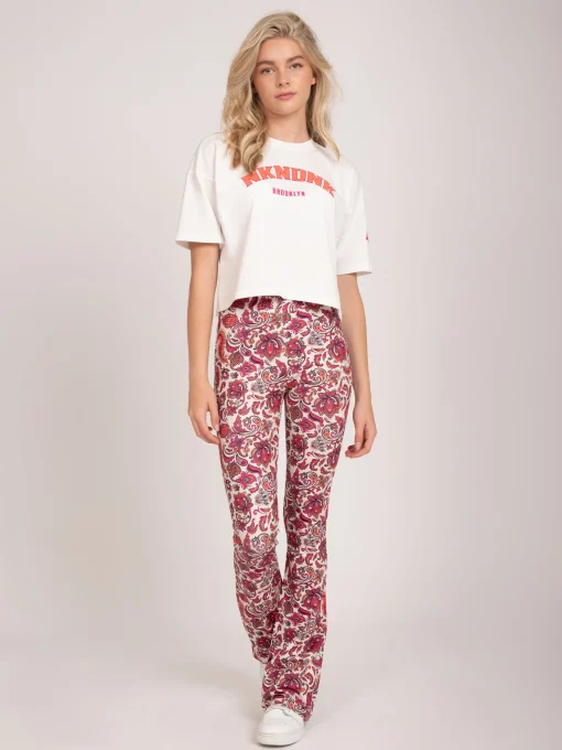 Cropped T-shirt met logo