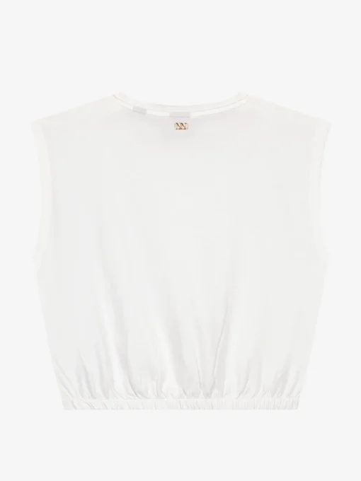 Cropped T-shirt met logo