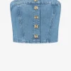 Denim bandeau top