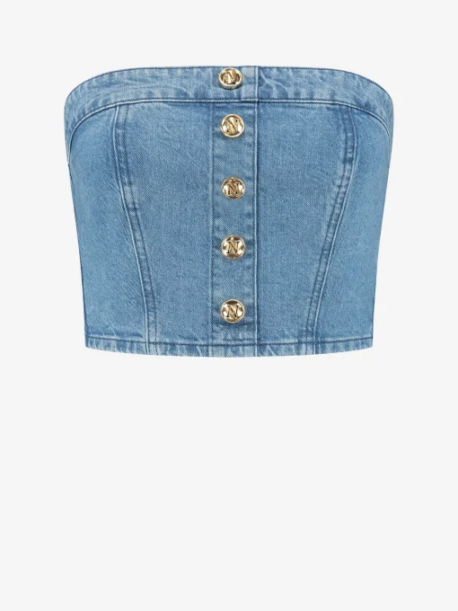 Denim bandeau top
