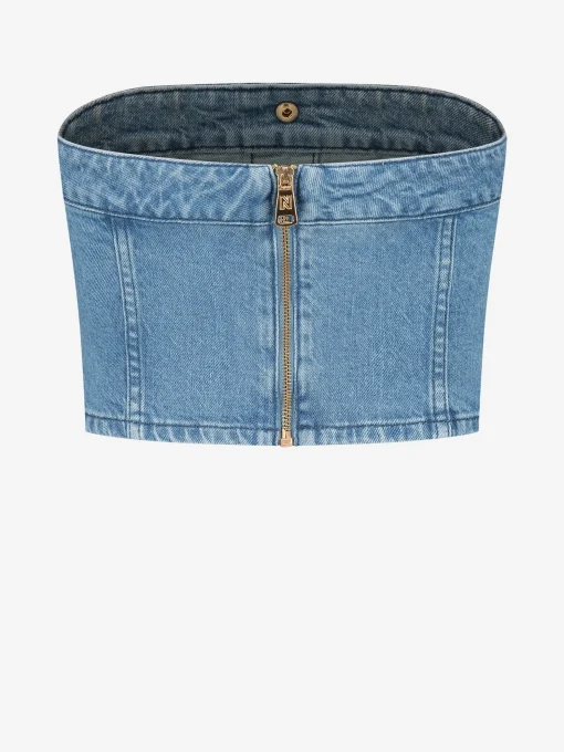Denim bandeau top